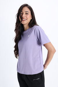 Zivame Knit Poly Loungewear Top - Heirloom Lilac — thumbnail 3